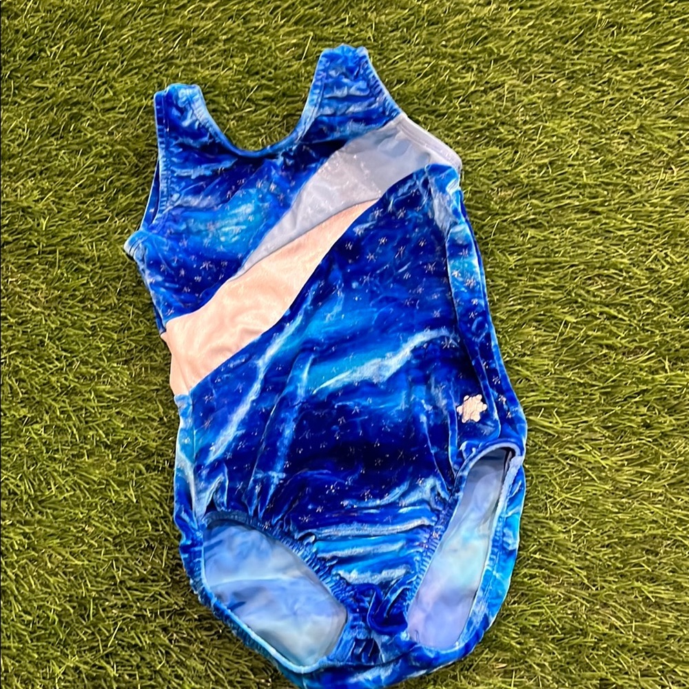 Youth Crushed Velvet Leotard - Snowflake Designs